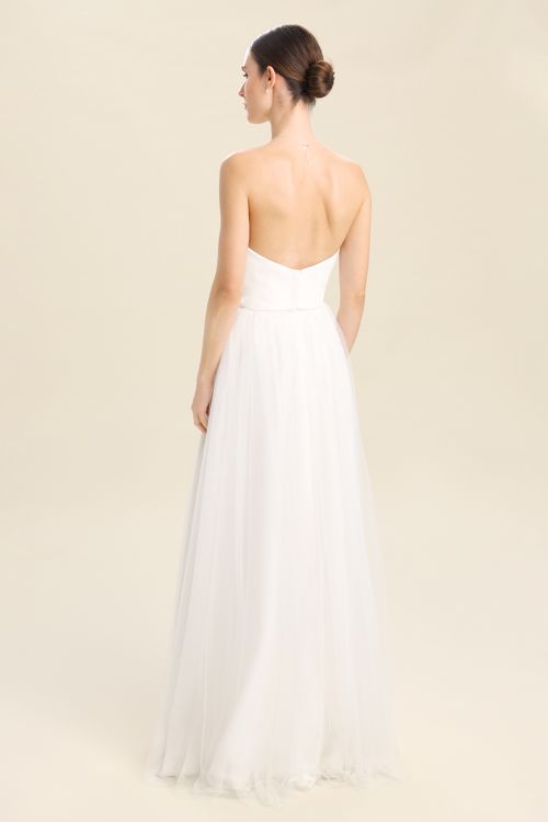 Long bridal skirt made of high-quality chiffon